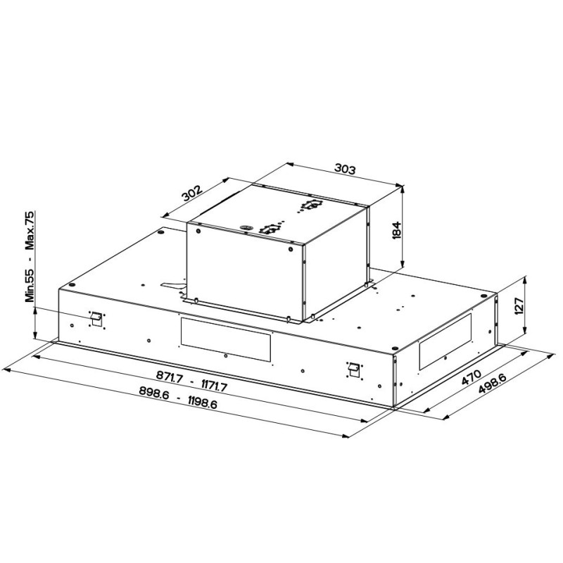 FABER S.p.A. Heaven Air X KL A90 Integrato A Soffitto Acciaio Inox 700 M³/h