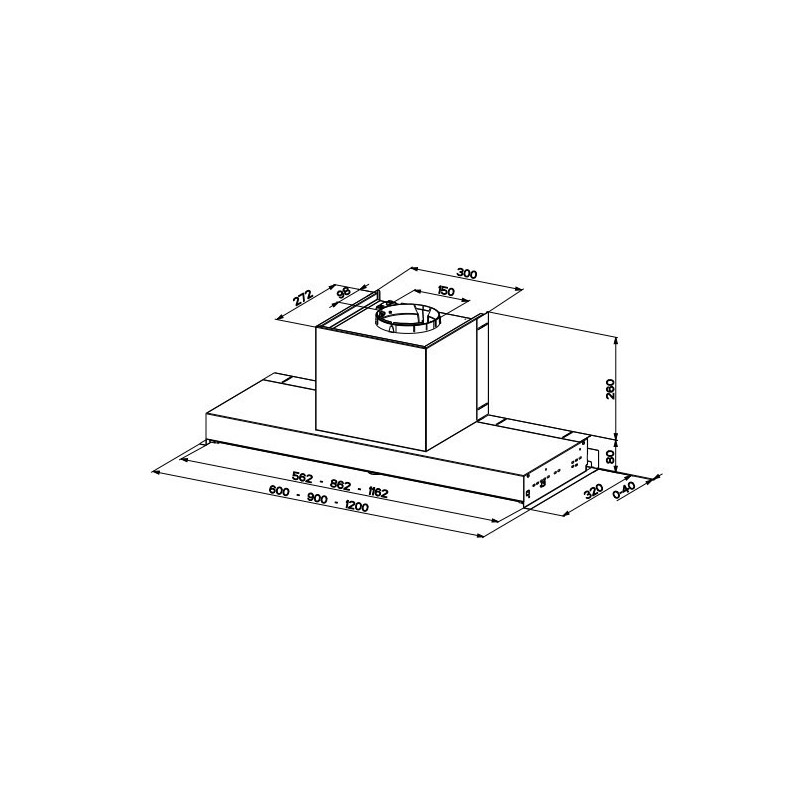 FABER S.p.A. In-Nova Comfort X A90 Integrato Acciaio Inox 540 M³/h C