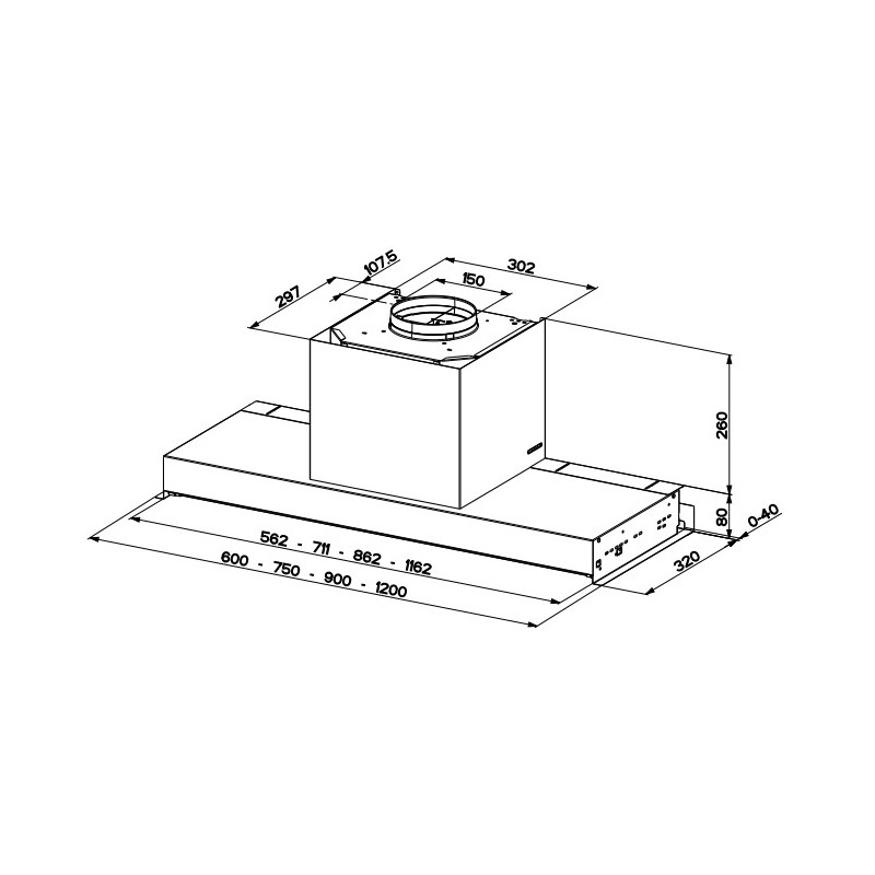 FABER S.p.A. In-Nova Premium EV8+ X A75 Integrato Acciaio Inox 670 M³/h