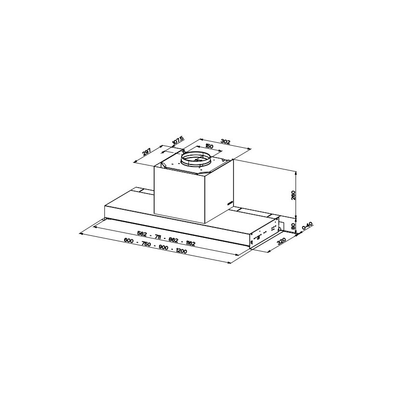 FABER S.p.A. In-Nova Zero Drip A60 Integrato Acciaio Inox 690 M³/h