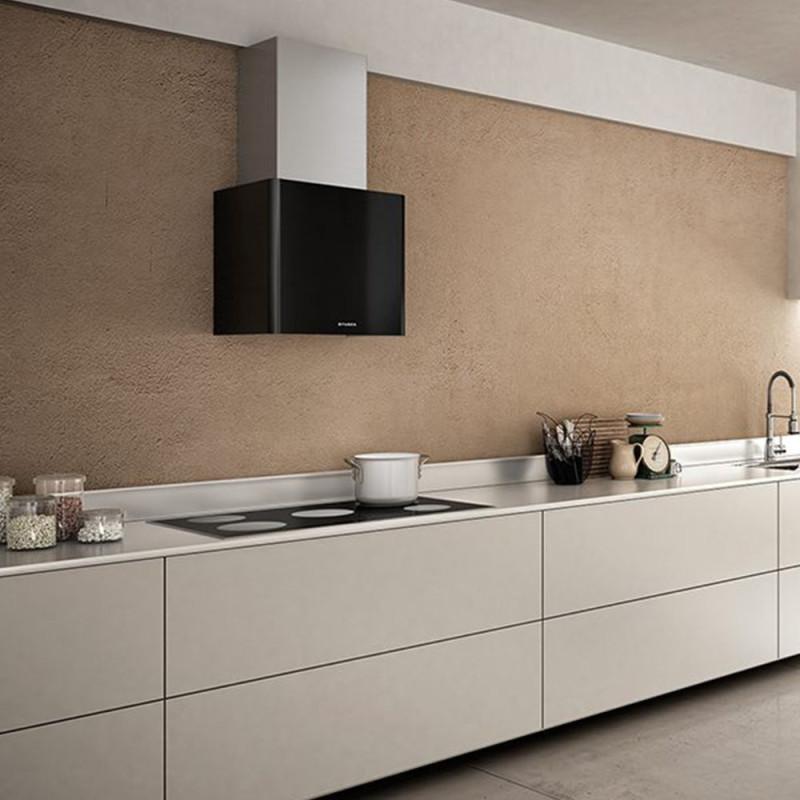 FABER S.p.A. Lithos EG6 BK LED A45 Cappa Aspirante A Parete Nero 580 M³/h C