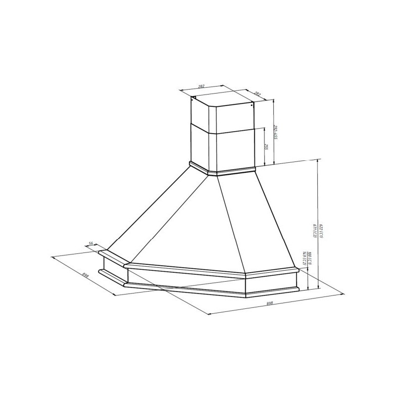 FABER S.p.A. Ranch Angolo O2 SRM NG Bianco 460 M³/h C