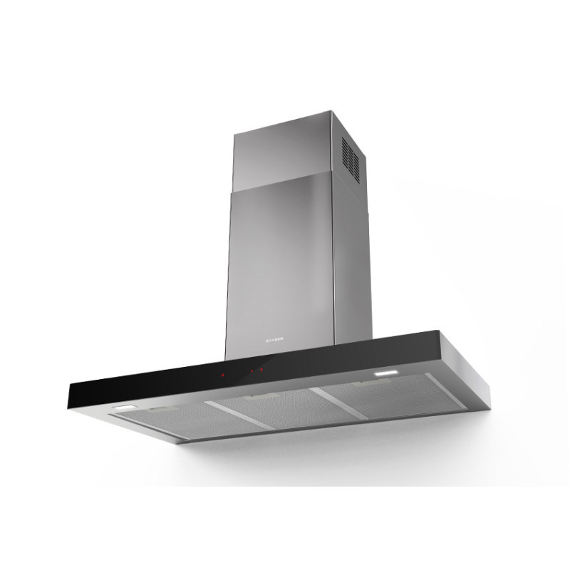 FABER S.p.A. Stilo Glass Smart A90 Cappa Aspirante A Parete Acciaio Inox 690 M³/h B