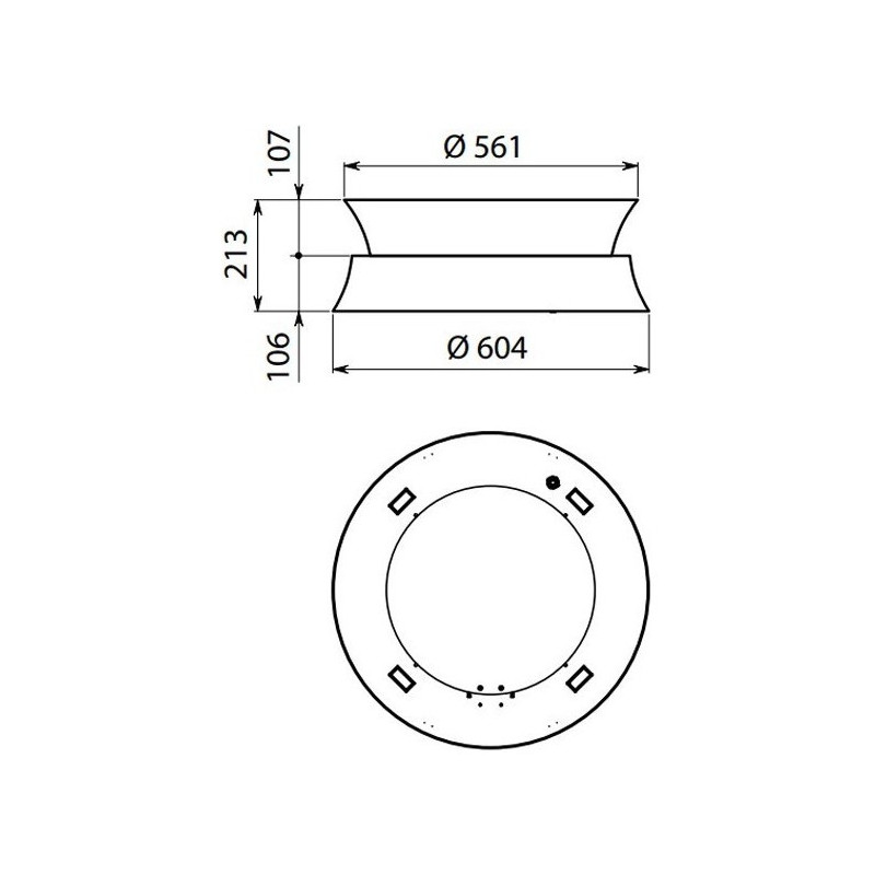 Falmec Dama Sospeso Acciaio Inox 600 M³/h