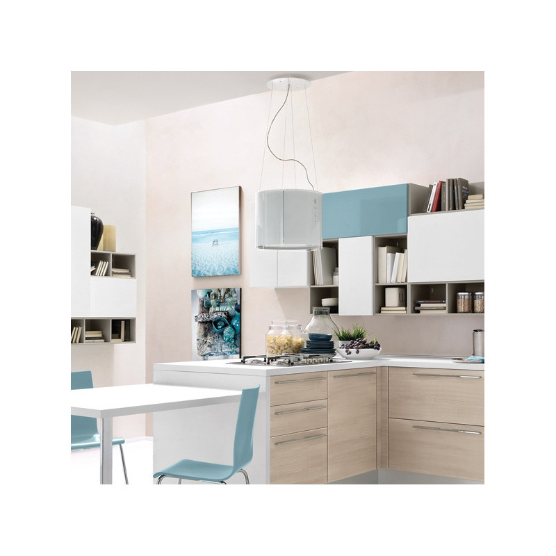 Falmec Eolo E.ion Cappa Aspirante A Isola Bianco 450 M³/h