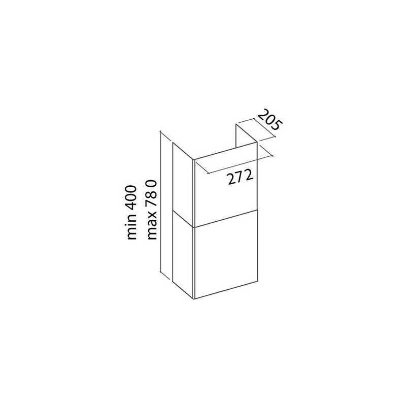 Falmec KCTCN.001B Accessorio Per Cappa Estensione Del Condotto Della Cappa Da Cucina