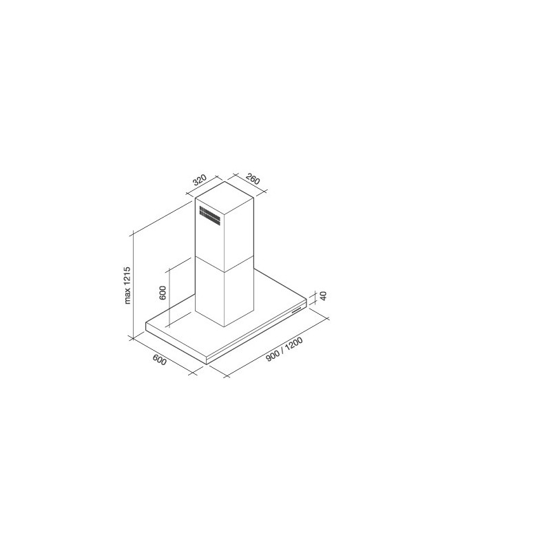 Falmec Lumen Cappa Aspirante A Isola Acciaio Inox 800 M³/h C