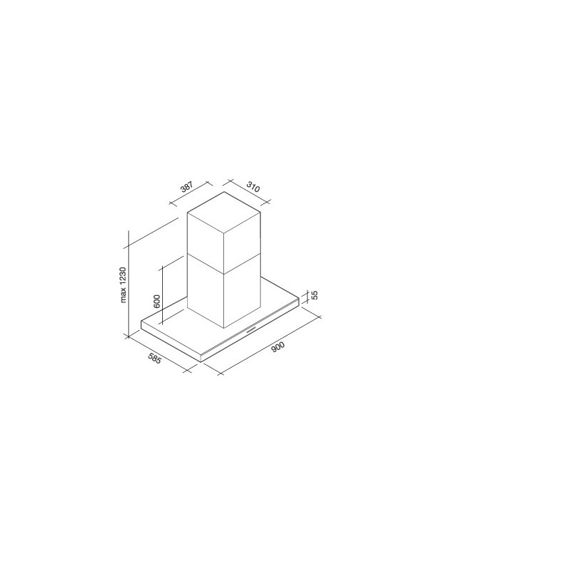 Falmec Lumina NRS Cappa aspirante a isola Acciaio inox Bianco 800 m³/h C
