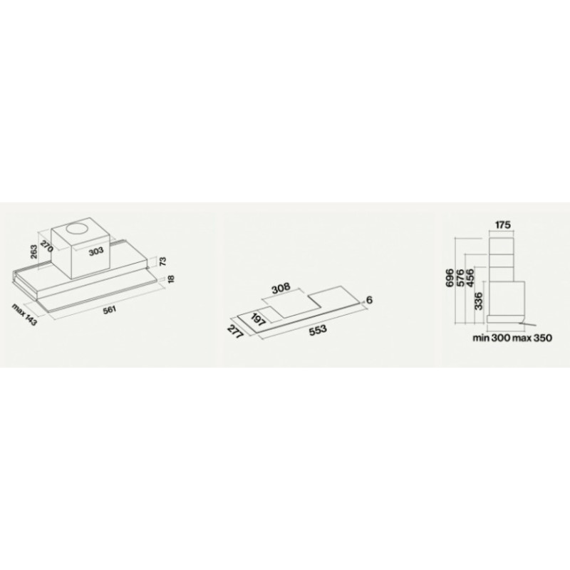 Falmec Move Integrato Bianco 800 M³/h B