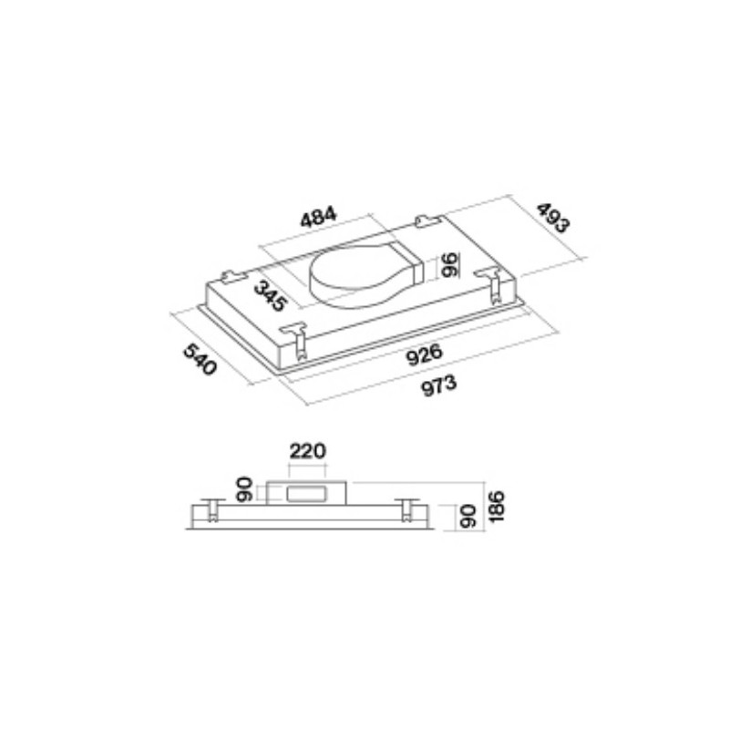 Falmec Nube Integrato A Soffitto Bianco B