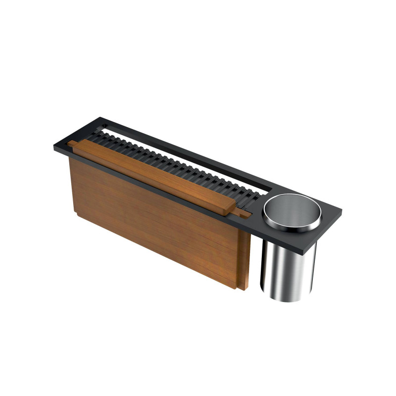 Foster Kit "B" Tagliere Supporto Nero Grigio Acciaio inox 1 pz