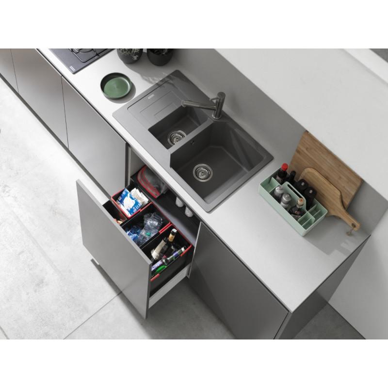 Franke 121.0494.193 Cestino Per Rifiuti Rettangolare Nero