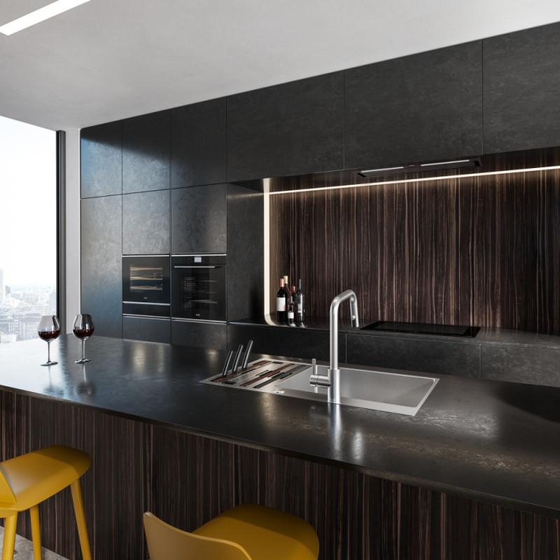 Franke 305.0665.393 Cappa Aspirante Integrato Nero Grigio 590 M³/h A