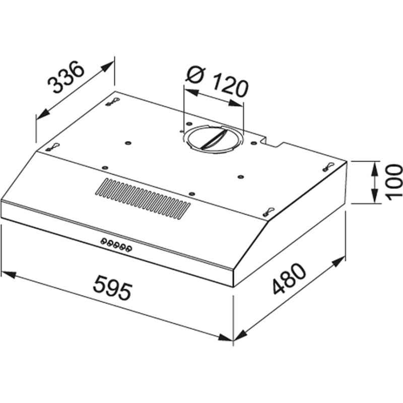 Franke Adige Adige 60 XS Cappa Aspirante A Parete Acciaio Inox 180 M³/h C