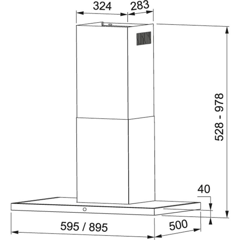 Franke Arno 60 XS/BK Cappa Aspirante A Parete Nero Acciaio Inox 530 M³/h A+