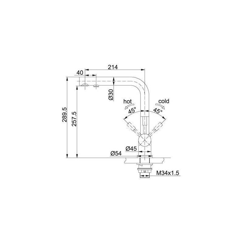 Franke Atlas Canna Girevole Acciaio Inox