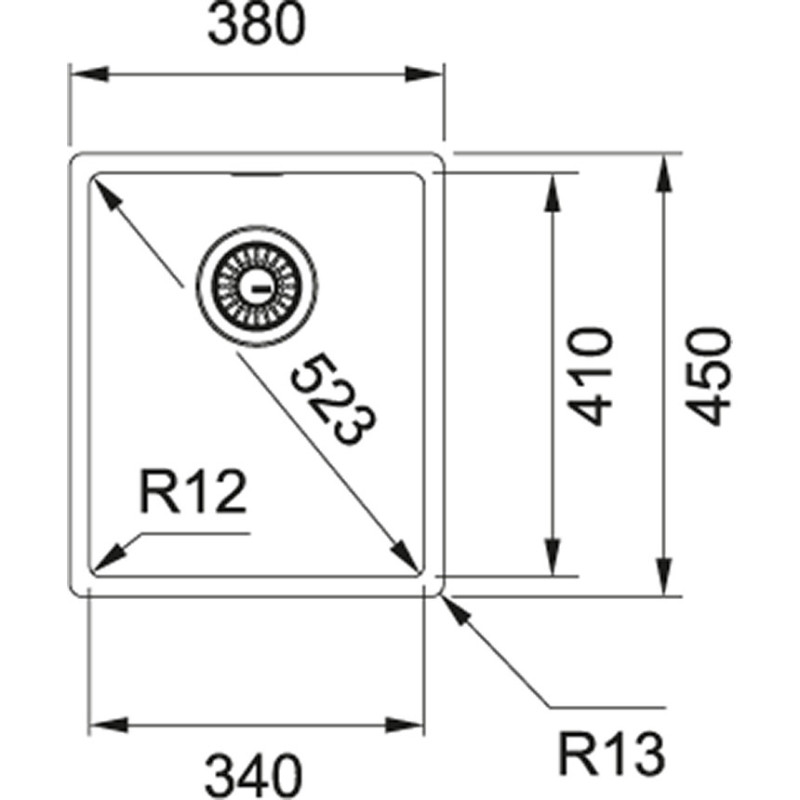Franke BXX 110-34/BXX 210-34 Lavello Ad Incasso Rettangolare Acciaio Inox