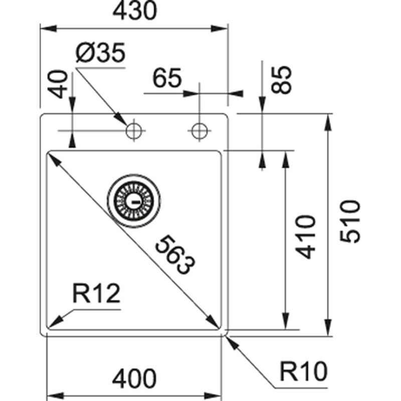 Franke BXX 210-40 TL Lavello Ad Incasso Rettangolare Acciaio Inox