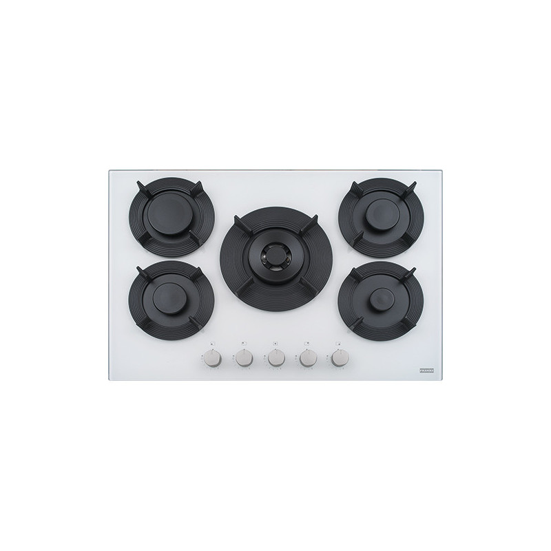 Franke FHMF 755 4G DC C WH Bianco Da Incasso 75 Cm Piano Cottura A Gas Su Vetro 5 Fornello(i)