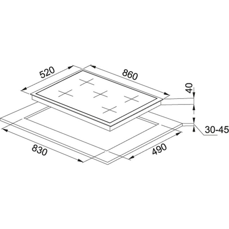 Franke FHNG 905 4G TC BK C Nero Da Incasso Gas 5 Fornello(i)