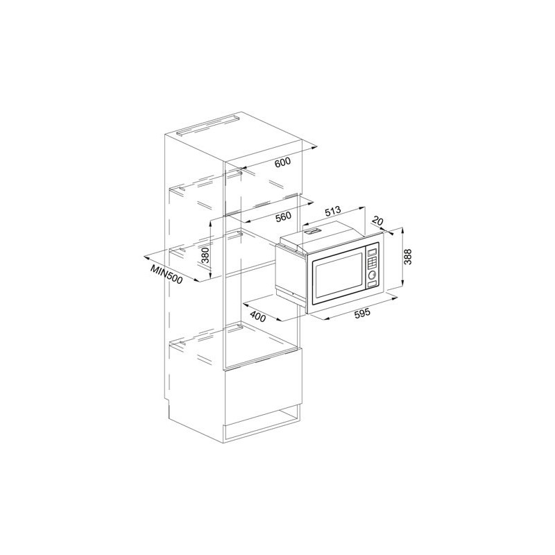 Franke FMW 250 CR2 G BK Da Incasso 25 L 900 W Nero