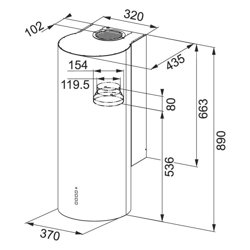 Franke FTU 3805 XS Cappa Aspirante A Parete Acciaio Inox 590 M³/h C