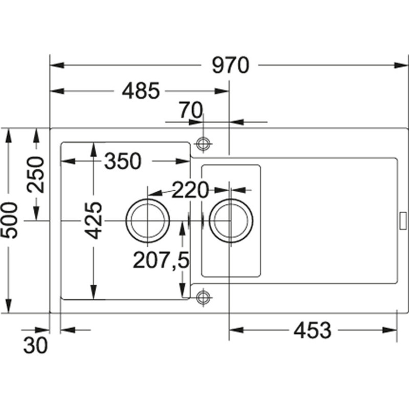Franke Maris MRG 651 Lavello Ad Incasso Rettangolare Alluminio