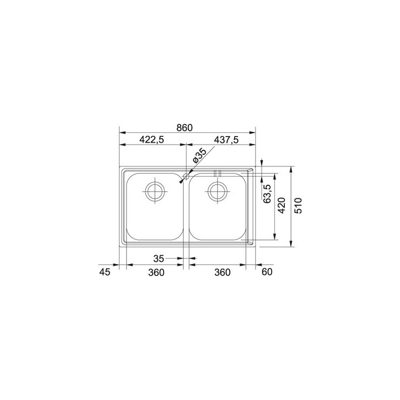 Franke Neptune NET 620 Microdekor