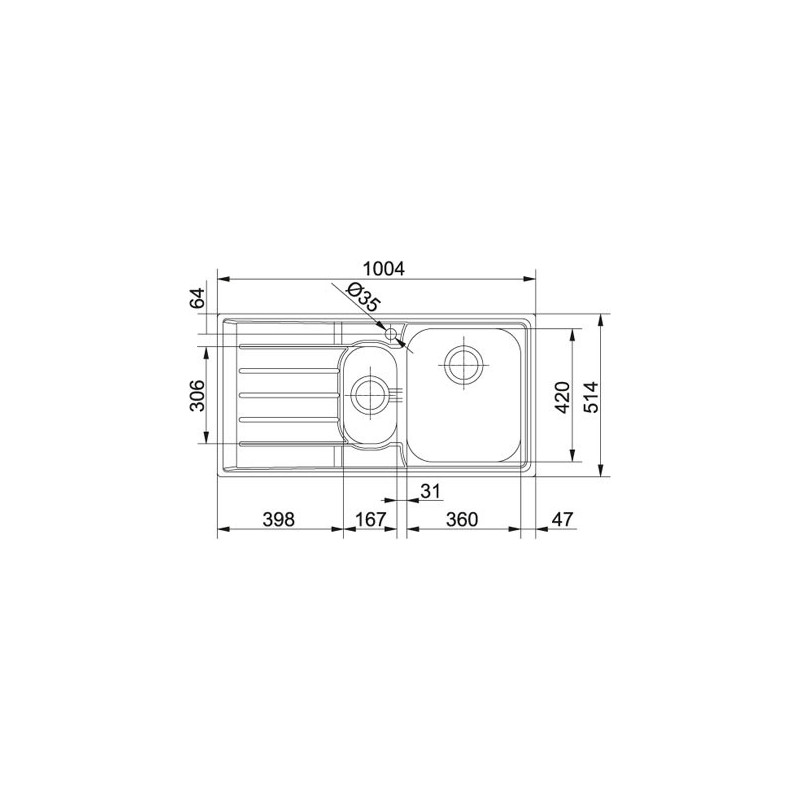Franke Neptune NEX 251 Acciaio Inox