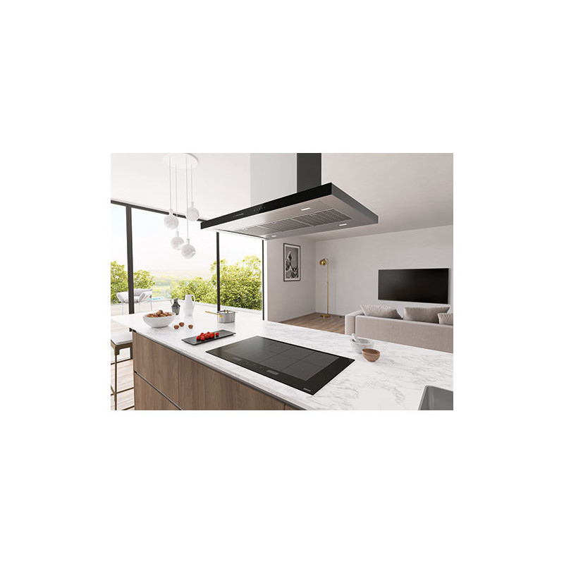 Franke T-SHAPE AVANT-SILENCE FTLN I H45 X/BK GLASS A90 Cappa Aspirante A Isola Nero Acciaio Inox 750 M³/h A+