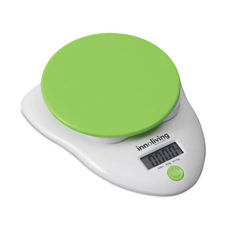 Innofit INN-126G bilancia da cucina Verde Bianco Superficie piana Bilancia da cucina elettronica