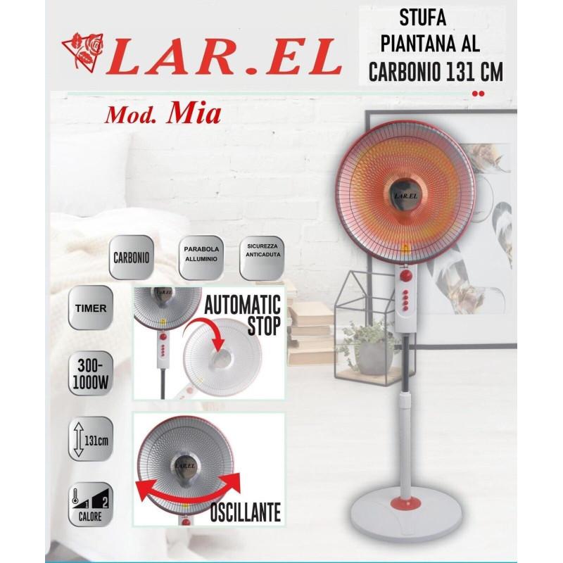 LAR.EL STU.LPIA13 STUFA PIANTANA AL CARBONIO LAREL 131CM OSCILLANTE
