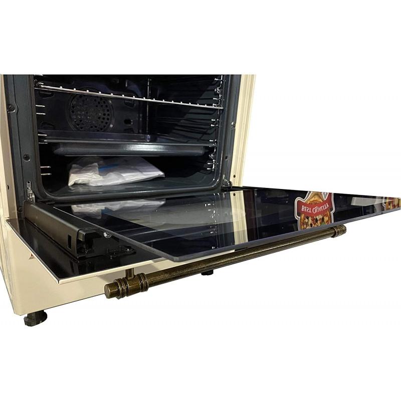 LAREL CUC.L60RBE Cucina Rustica 60X60 4 Fuochi Griglie Ghisa - Forno Elettrico Ventilato - Panna