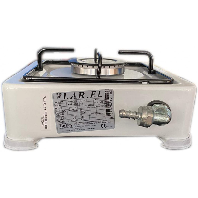 LAREL FOR.L100S Fornello Da Campeggio A Gas - Bianco 1 Fuoco