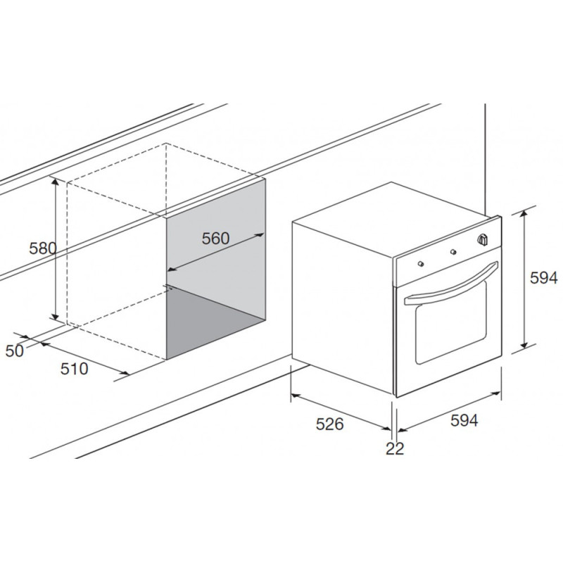 Lofra FOVB66GE Forno 72 L A Bianco