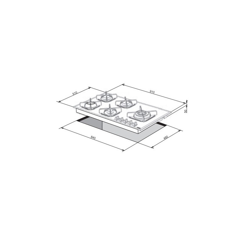 Lofra HGB950 Bianco Da Incasso 90 Cm Gas 5 Fornello(i)