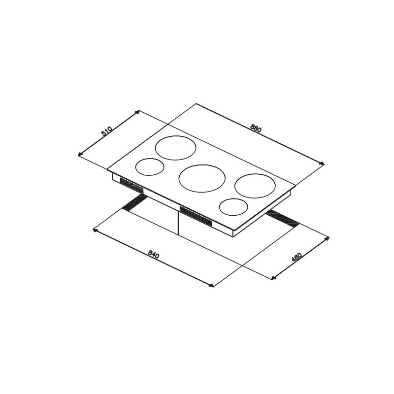 Lofra HIN905 Nero Da Incasso 90 Cm Piano Cottura A Induzione 5 Fornello(i)