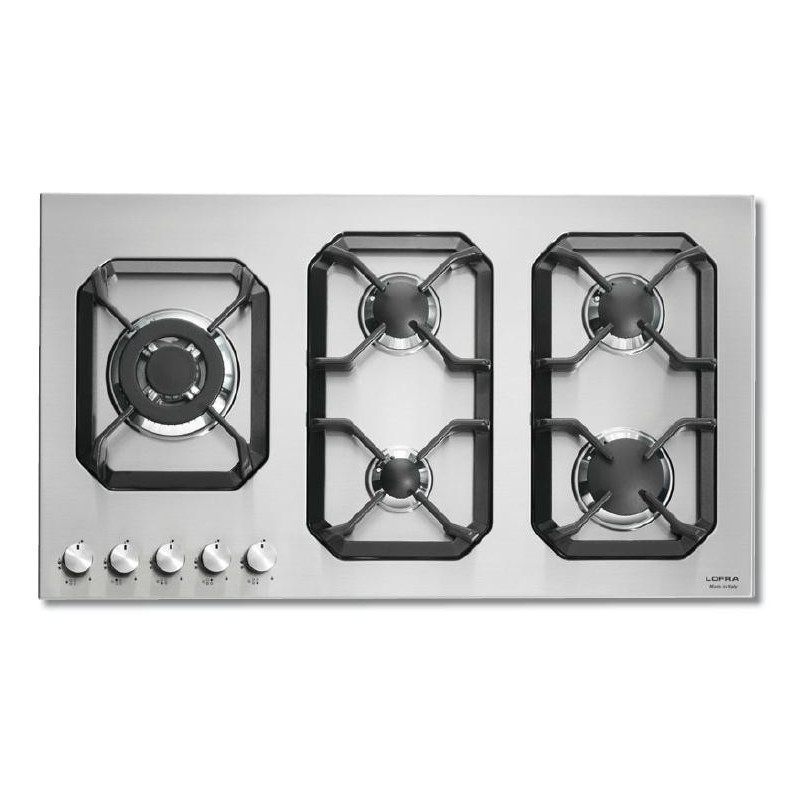 Lofra HLS9B0 Acciaio Inox Da Incasso 90 Cm Gas 5 Fornello(i)
