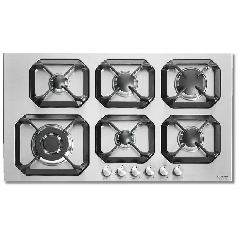 Lofra HLS9S0 Acciaio Inox Da Incasso 90 Cm Gas 6 Fornello(i)