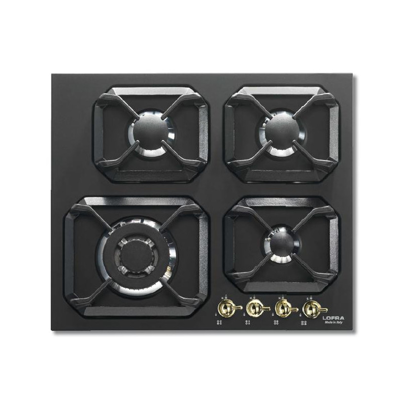 Lofra HRNM6G0 Nero Da incasso 60 cm Gas 4 Fornello(i)