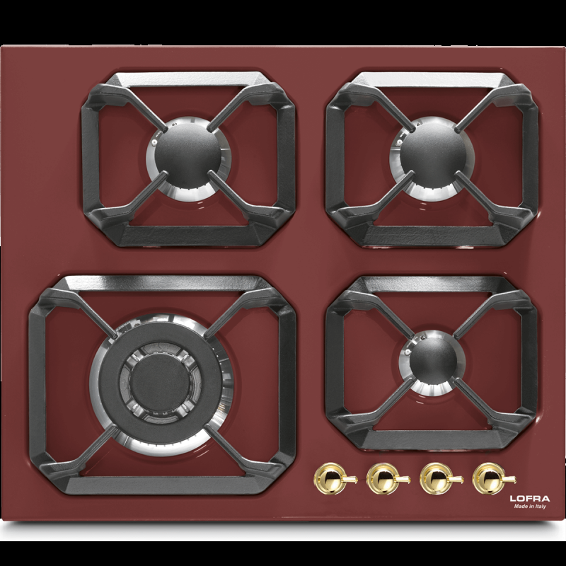Lofra HRR6GO Urano 60 Piano cottura 4 fuochi 60 cm - Bordeaux