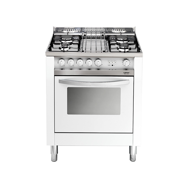 Lofra MB75GV Cucina Gas Acciaio inox Bianco A