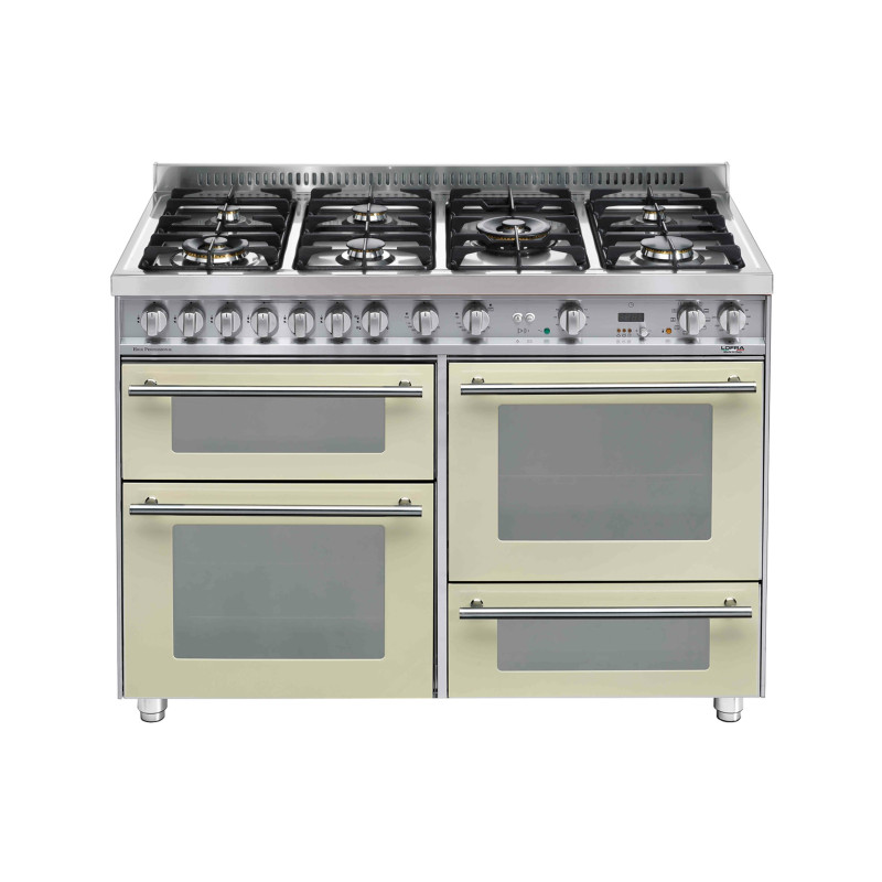 Lofra PBI126SMFET+DMFT/2AEO Cucina Freestanding Elettrico Gas Avorio Acciaio Inox A