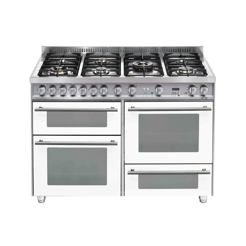 Lofra PBP126SMFET+DMFT/2AEO Cucina Freestanding Elettrico Gas Perlato Acciaio Inox Bianco A