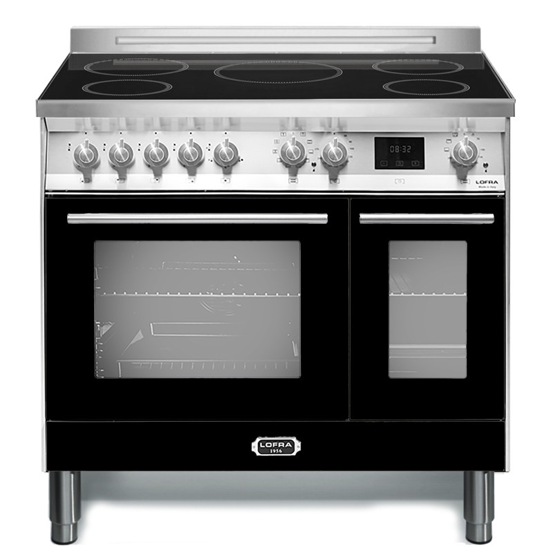 Lofra PNMD96MFTE/5I Cucina freestanding Elettrico Piano cottura a induzione Nero Acciaio inox A