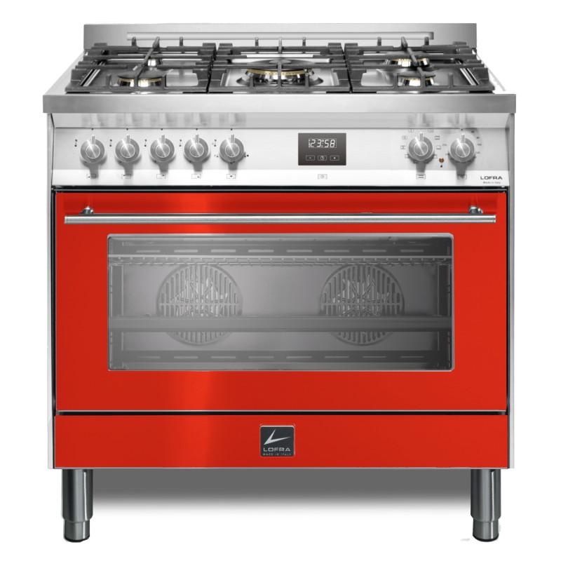 Lofra PRG96WMFT/AEO Cucina Elettrico Gas Rosso Acciaio Inox