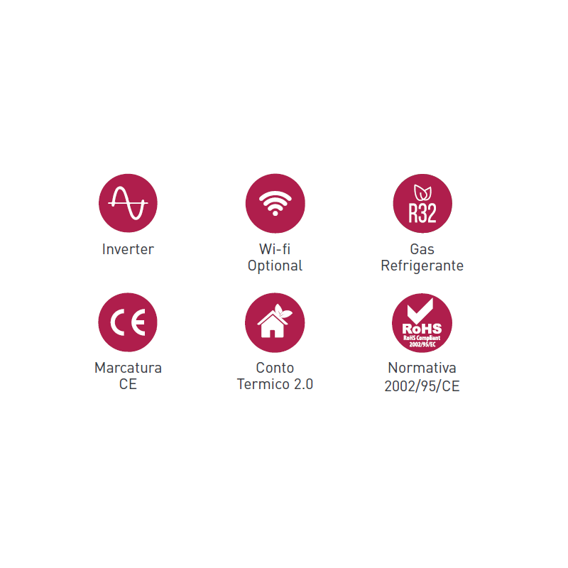 MITSUI MTX9HP24 Climatizzatore Da Parete 9000 BTU R32 Inverter Monosplit Pompa Di Calore A++/A+++