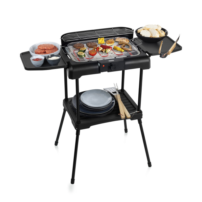 Princess 01.112250.01.001 BBQ Elettrico Con Ripiani Laterali