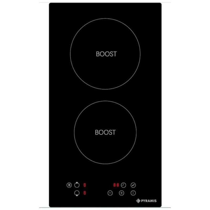 PYRAMIS 034023701 Piano Cottura A Induzione 29IN 254 Touch  290x520x61 Mm. 2 Zone Vetro Nero