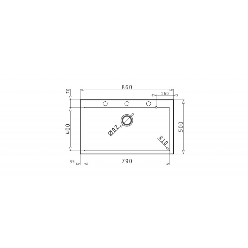 PYRAMIS 070046011 Lavello PYRAGRANITE ISTROS 1B 760x500 Mm Sopratop Reversibile Grey